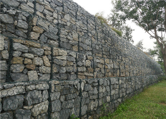 Giỏ đá tráng nhựa Dây lưới gà với lỗ nhỏ