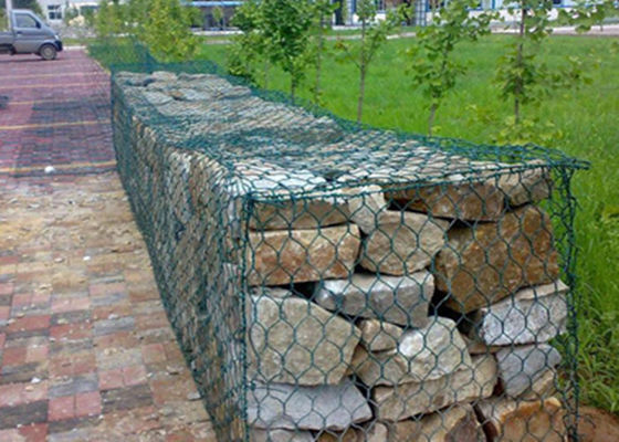 Tấm lưới lưới chống ăn mòn Rọ đá chống ăn mòn Sợi lục giác kép xoắn